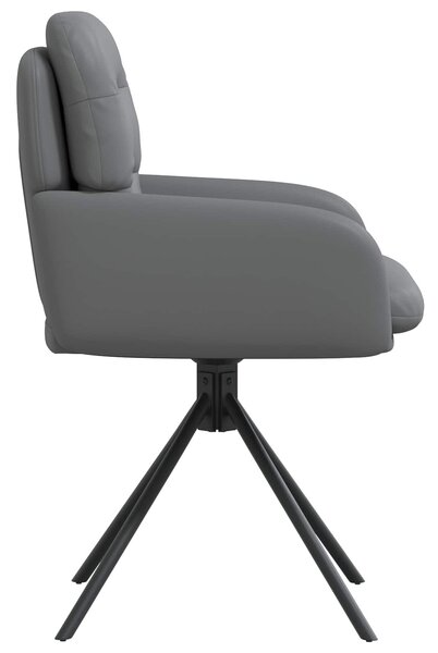 VidaXL Forgós Étkezős Székek 6 db Műbőr Szürke 59 x 59,5 x 90 cm