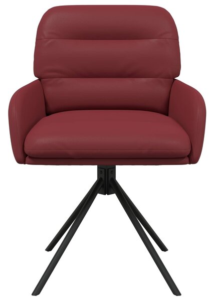 VidaXL Forgós Étkezős Székek 2 db Műbőr Bordó 59x59,5x90cm