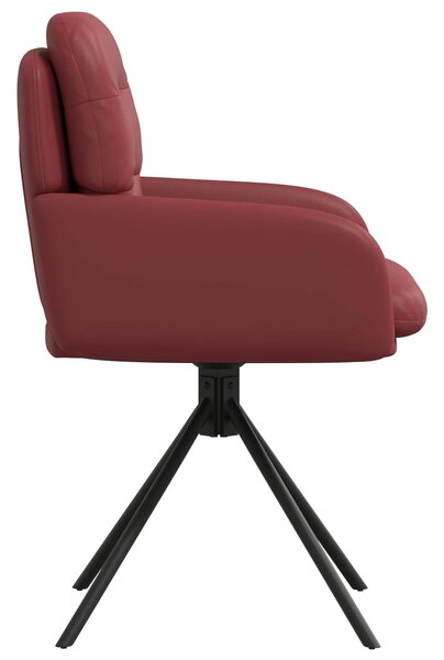 VidaXL Forgós Étkezős Székek 2 db Műbőr Bordó 59x59,5x90cm