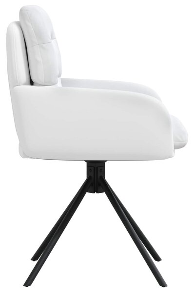 VidaXL Forgós Étkezős Székek 4 db Műbőr Fehér 59 x 59,5 x 90 cm