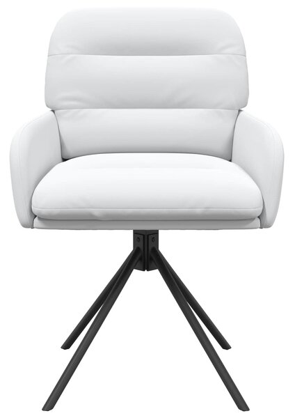 VidaXL Forgós Étkezős Székek 4 db Műbőr Fehér 59 x 59,5 x 90 cm