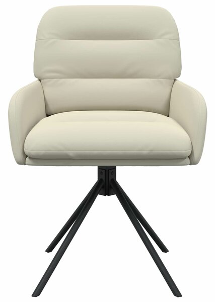 VidaXL Forgós Étkezős Székek 6 db Műbőr Krémszínű 59 x 59,5 x 90 cm