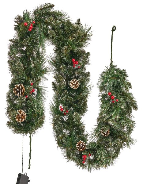 Karácsonyi girland LED WAPTA 180 cm Zöld