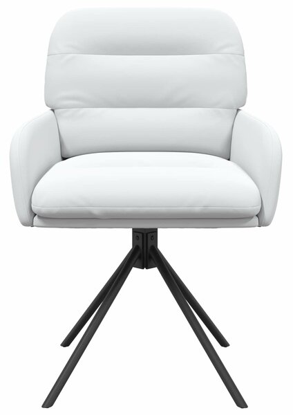 VidaXL Forgós Étkezős Székek 2 db Műbőr Fehér 59 x 59,5 x 90 cm