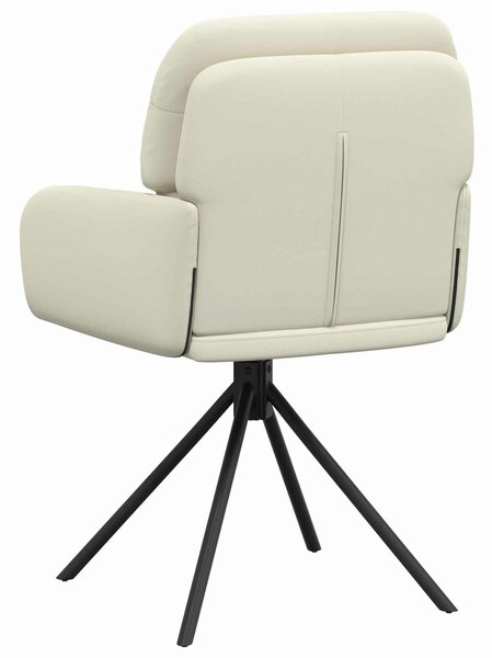 VidaXL Forgós Étkezős Székek 6 db Műbőr Krémszínű 59 x 59,5 x 90 cm