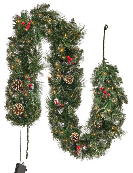 Karácsonyi girland LED WAPTA 180 cm Zöld