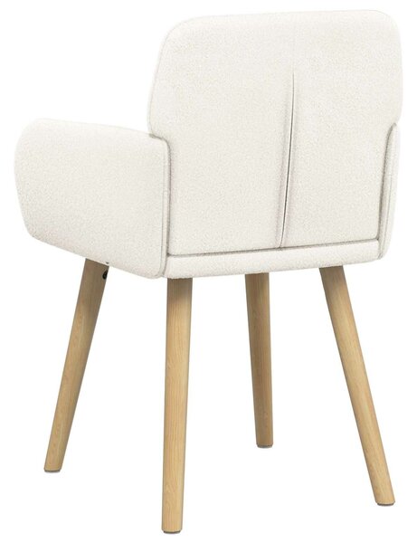 VidaXL Étkező Székek 4 db Bouclé Krémszínű 59 x 57 x 85 cm
