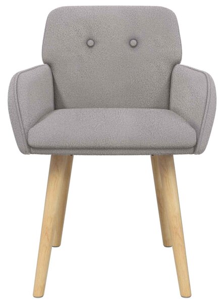 VidaXL Étkező Székek 2 db Bouclé Világosszürke 59 x 57 x 85 cm