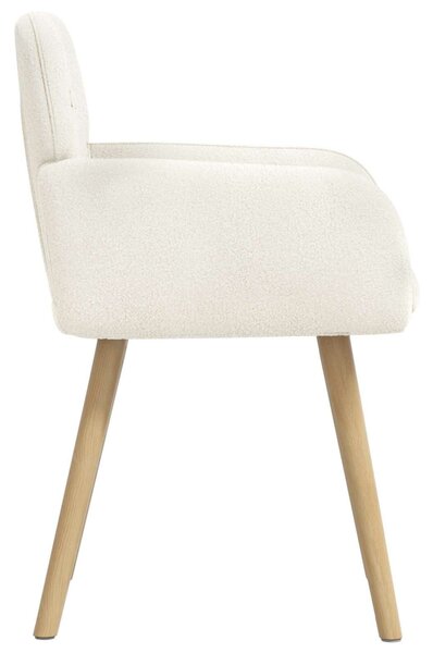 VidaXL Étkező Székek 4 db Bouclé Krémszínű 59 x 57 x 85 cm