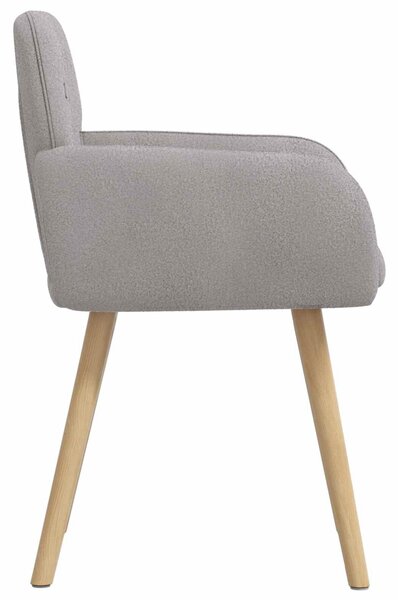 VidaXL Étkező Székek 2 db Bouclé Világosszürke 59 x 57 x 85 cm
