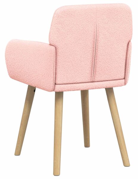 VidaXL Étkező Székek 4 db Bouclé Rózsaszín 59 x 57 x 85 cm