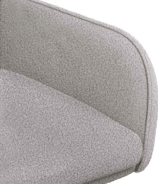 VidaXL Étkező Székek 2 db Bouclé Világosszürke 59 x 57 x 85 cm