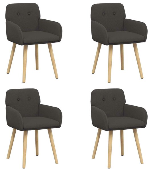 VidaXL Étkező Székek 4 db Bouclé Sötétszürke 59 x 57 x 85 cm
