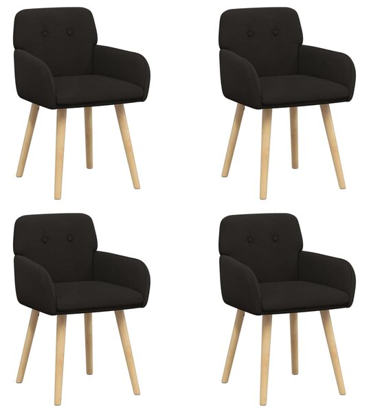 VidaXL Étkező Székek 4 db Bouclé Fekete 59 x 57 x 85 cm