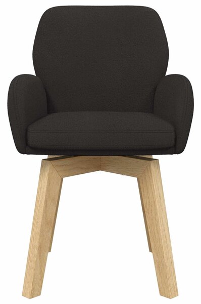 VidaXL Forgós Étkezős Székek 4 db Bouclé Fekete 54 x 58 x 87 cm