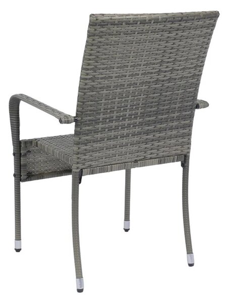 Juskys Yoro rattan székek 2 darabos - szürke