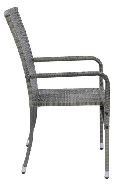 Juskys Yoro rattan székek 2 darabos - szürke