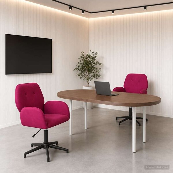 VidaXL Forgós Íróasztali Székek 2 db 54 x 55 x 90 cm Bordó Bársony
