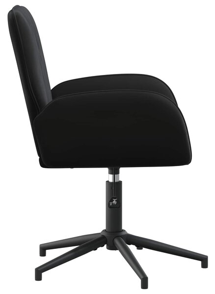 VidaXL Forgós Íróasztali Székek 6 db 54 x 55 x 90 cm Fekete Bársony