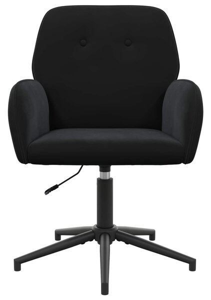 VidaXL Forgós Íróasztali Székek 6 db 54 x 55 x 90 cm Fekete Bársony