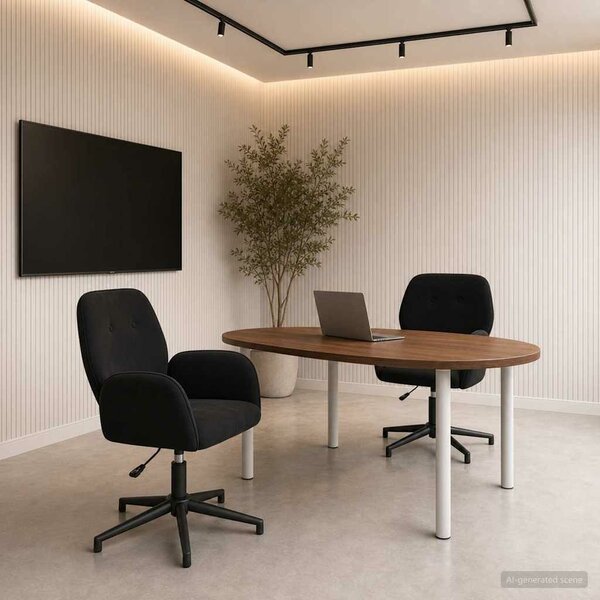 VidaXL Forgós Íróasztali Székek 2 db 54 x 55 x 90 cm Fekete Bársony