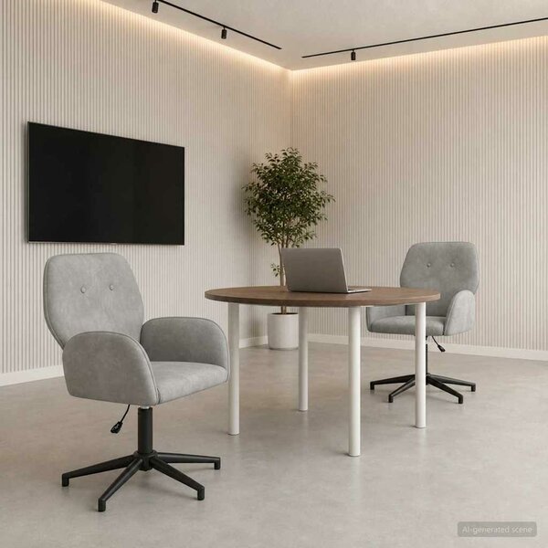 VidaXL Forgós Íróasztali Székek 2 db 54 x 55 x 90 cm Világosszürke