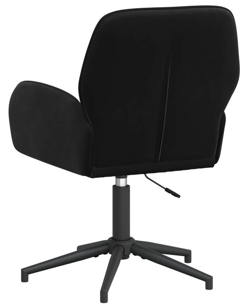 VidaXL Forgós Íróasztali Székek 6 db 54 x 55 x 90 cm Fekete Bársony