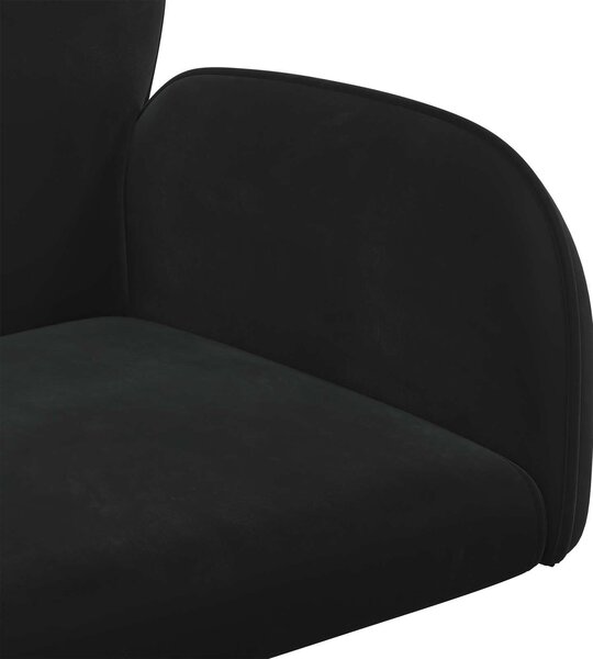 VidaXL Forgós Íróasztali Székek 6 db 54 x 55 x 90 cm Fekete Bársony
