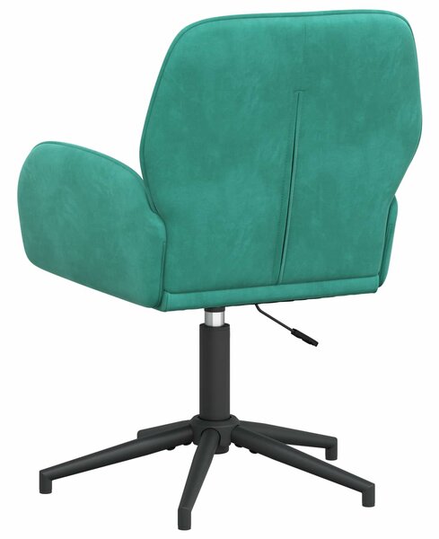 VidaXL Forgós Íróasztali Székek 2 db 54 x 55 x 90 cm Türkiz Bársony