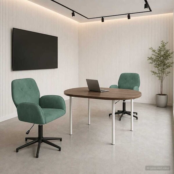 VidaXL Forgós Íróasztali Székek 2 db 54 x 55 x 90 cm Tengeri Zöld