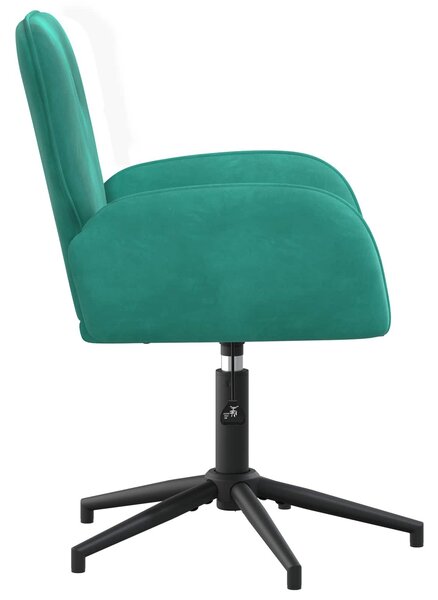 VidaXL Forgós Íróasztali Székek 2 db 54 x 55 x 90 cm Türkiz Bársony