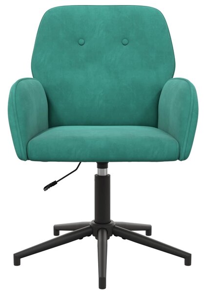 VidaXL Forgós Íróasztali Székek 2 db 54 x 55 x 90 cm Türkiz Bársony