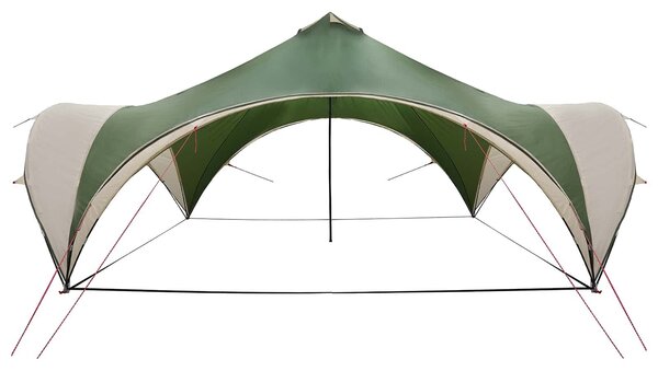 VidaXL Partysátor tetővel Zöld 600 x 600 x 400 cm Poliészter és acél
