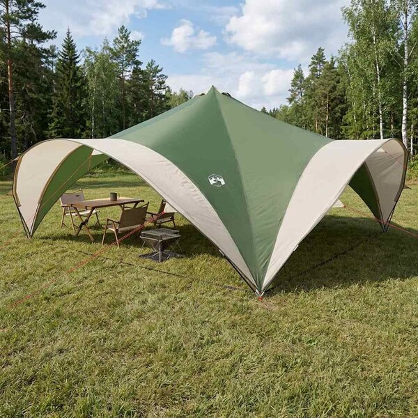 VidaXL Partysátor tetővel Zöld 600 x 600 x 400 cm Poliészter és acél