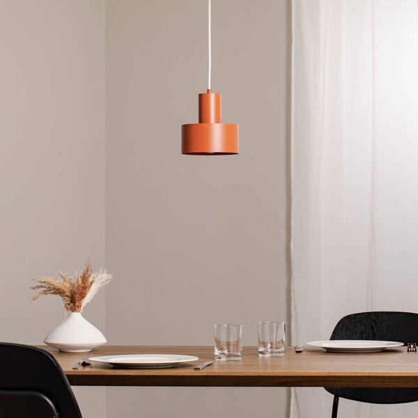 SIGMA Lógó világítás Rif S, téglavörös, 1 izzó, Ø 15 cm, acél, dimmelhető, Piros, Nappali / Étkező, fém, Modern
