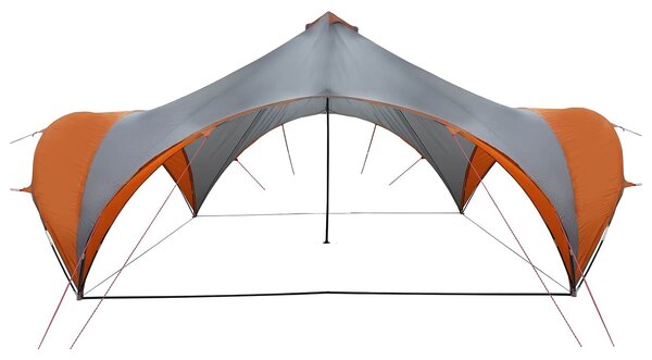VidaXL Partysátor tetővel Szürke és narancs 600 x 600 x 400 cm