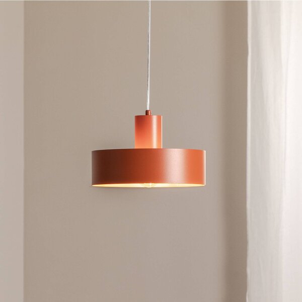 SIGMA Lógó világítás Rif M, téglavörös, 1 izzó, Ø 25 cm, acél, dimmelhető, Piros, Nappali / Étkező, fém, Modern