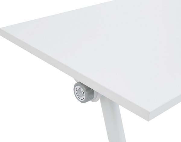 Összecsukható íróasztal BENDI Fehér 120 cm 60 cm kerekekkel