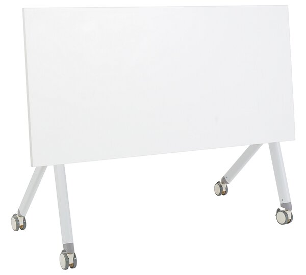 Összecsukható íróasztal BENDI Fehér 120 cm 60 cm kerekekkel