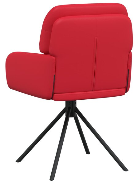 VidaXL Forgós Étkezős Székek 2 db Műbőr Piros 59 x 59,5 x 90 cm