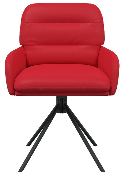 VidaXL Forgós Étkezős Székek 2 db Műbőr Piros 59 x 59,5 x 90 cm