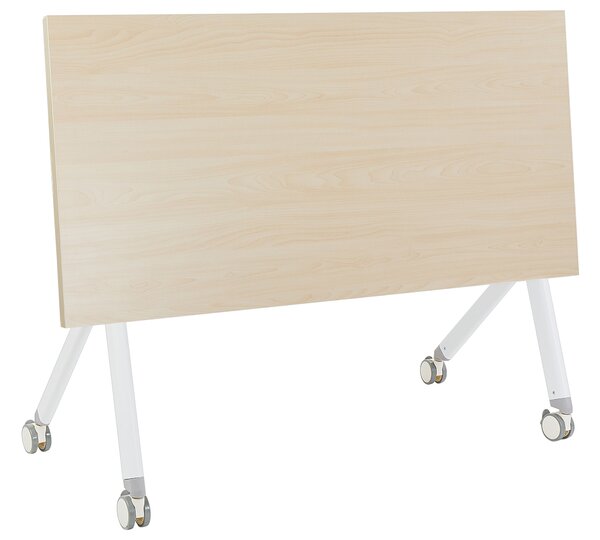 Összecsukható íróasztal BENDI Világosbarna 120 cm 60 cm kerekekkel