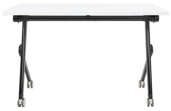 Összecsukható íróasztal BENDI Fehér 120 cm 60 cm kerekekkel