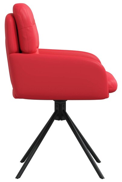 VidaXL Forgós Étkezős Székek 2 db Műbőr Piros 59 x 59,5 x 90 cm