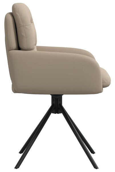 VidaXL Forgós Étkezős Székek 2 db Műbőr Cappuccino 59x59,5x90cm
