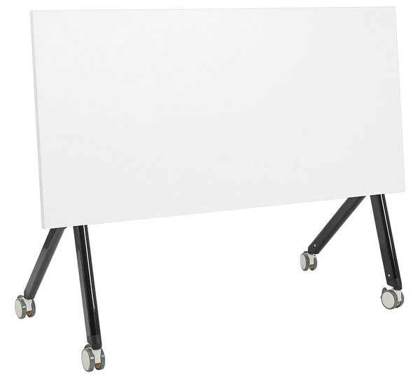 Összecsukható íróasztal BENDI Fehér 120 cm 60 cm kerekekkel