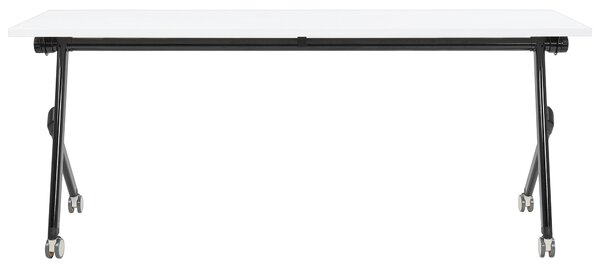 Összecsukható íróasztal BENDI Fehér 180 cm 60 cm kerekekkel