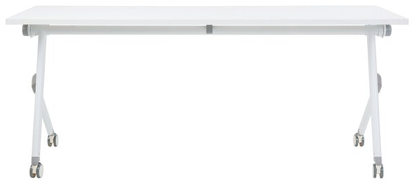 Összecsukható íróasztal BENDI Fehér 180 cm 60 cm kerekekkel