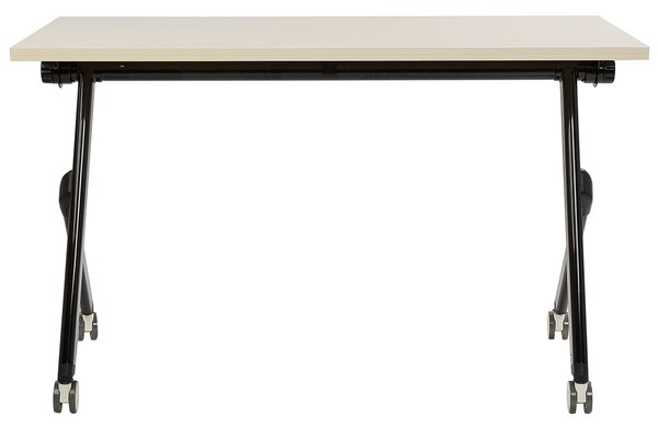 Összecsukható íróasztal BENDI Világosbarna 120 cm 60 cm kerekekkel