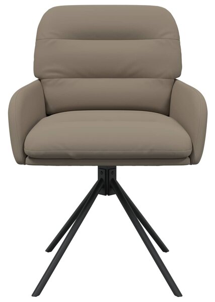 VidaXL Forgós Étkezős Székek 2 db Műbőr Cappuccino 59x59,5x90cm